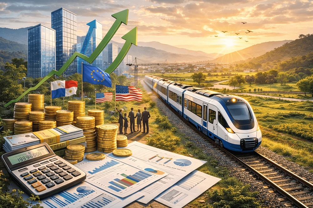 Tren Panamá-Chiriquí representando la inversión y el financiamiento necesarios para desarrollar el proyecto ferroviario en Panamá.