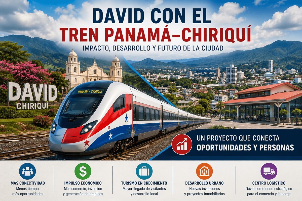 Ciudad de David con el proyecto Tren Panamá Chiriquí y su impacto en el desarrollo económico y urbano